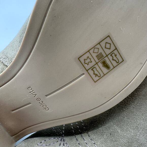 Dolce Vita Amisha Suede Heeled Booties Western Boots Tan/Taupe Womens Size US7.5 - Picture 10 of 13